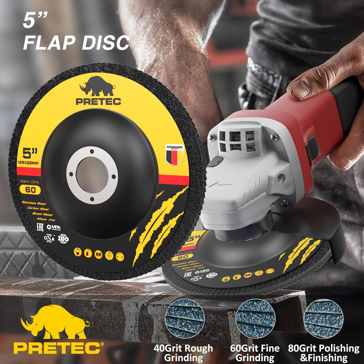 Pretec Grinding Cutting Wheels 5 inch Set - PRETEC 5